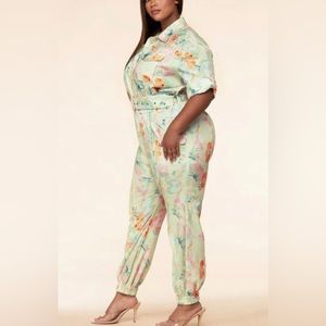Floral Garden jumpsuit w/belt L’ATISTE